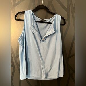 SHEIN Light Blue Sleeveless Blouse